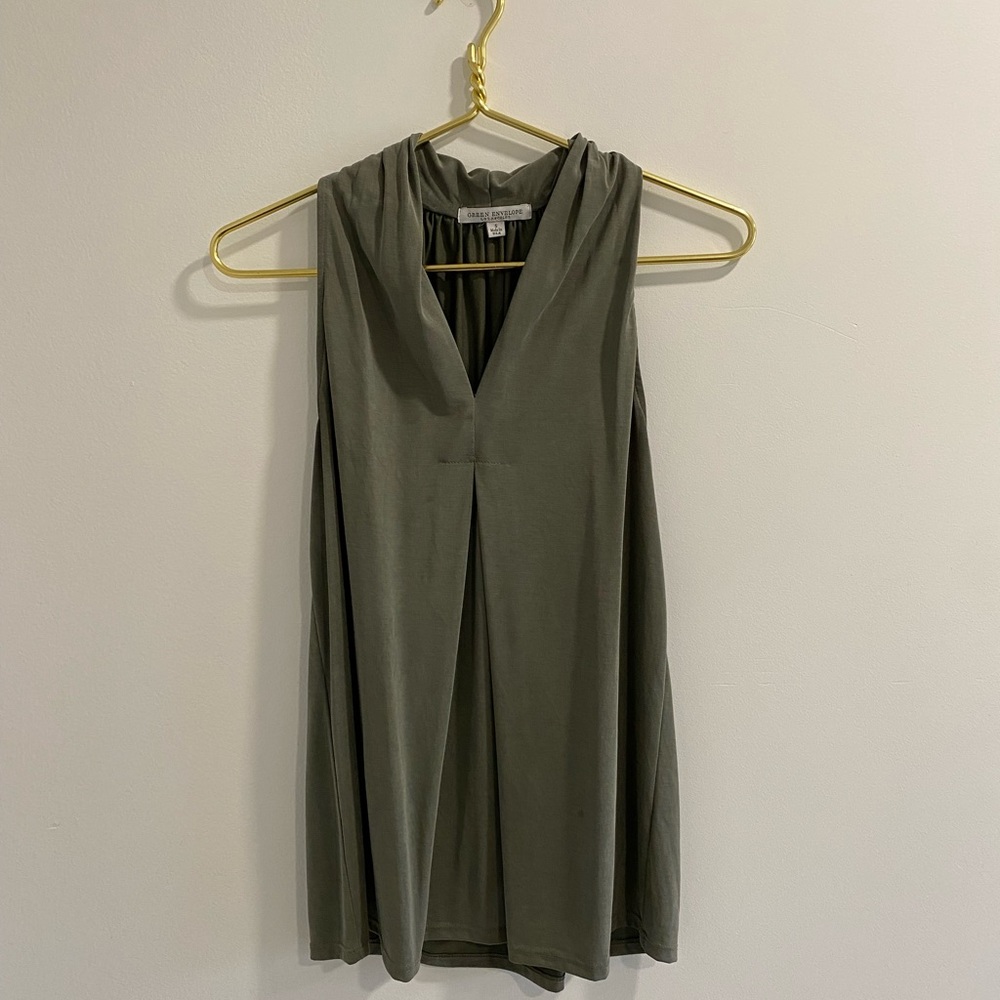 Anthropologie High Neck Razor Back Smooth Tunic